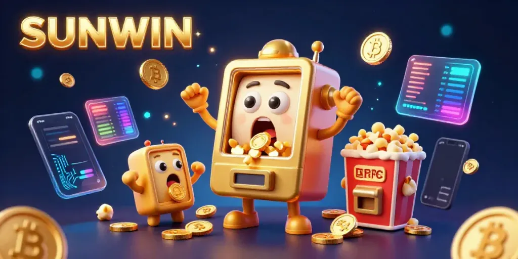 Experience the thrilling jackpot excitement of SUNWIN with golden jackpots and cheering slot machines.