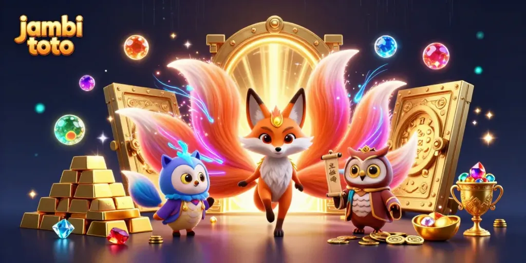 Join the action with jambi toto's vibrant casino scene featuring magical characters and treasures.