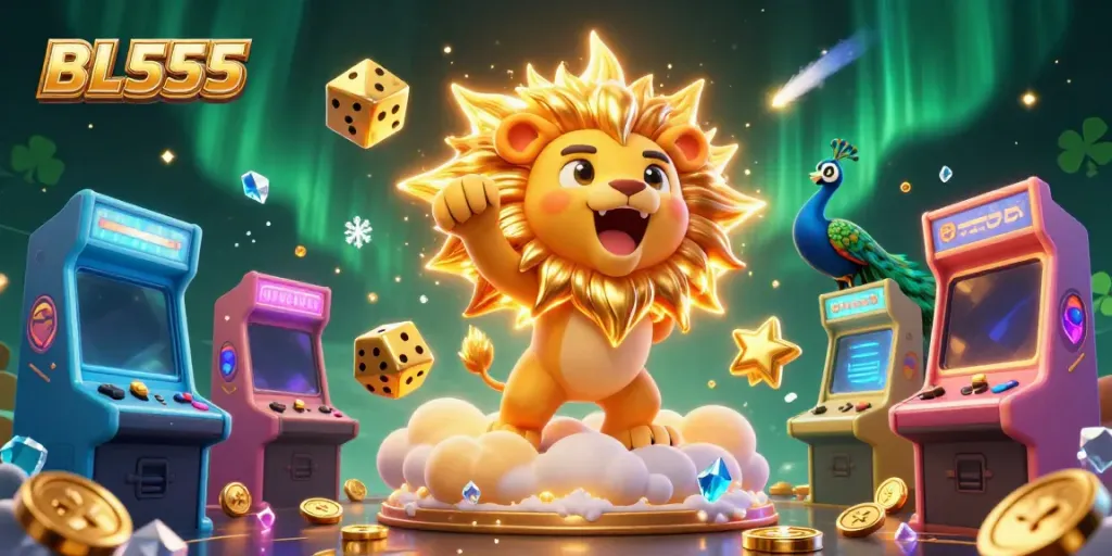 Join the excitement at BL555 with a roaring sun lion and dynamic gaming elements, bringing online casino joy.