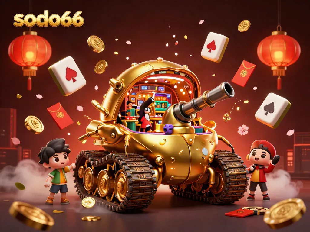 Experience the vibrant gaming action of sodo66 with a golden beetle tank casino bursting with energy.