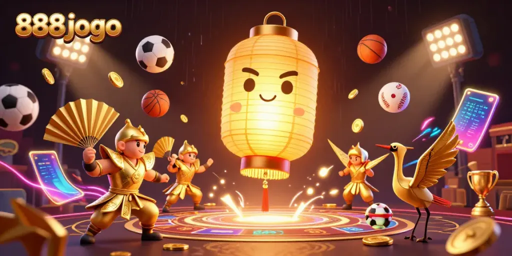Experience thrilling gameplay at 888jogo with a vibrant casino scene featuring exciting sports elements.