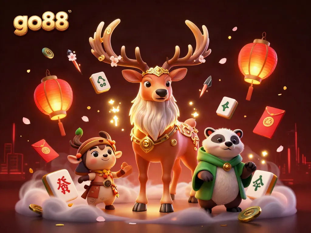 Experience thrilling action at go88 with vibrant casino elements and enchanting characters in a magical scene.