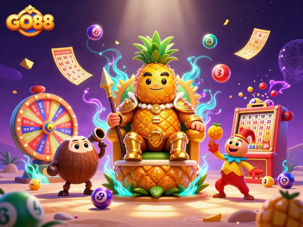 Engage with GO88's dynamic casino experience with vibrant characters and exciting game elements.