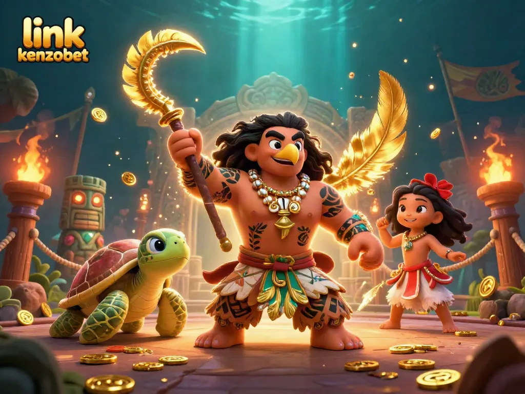 Engage in exciting gameplay at link kenzobet featuring a vibrant 3D scene full of captivating elements.