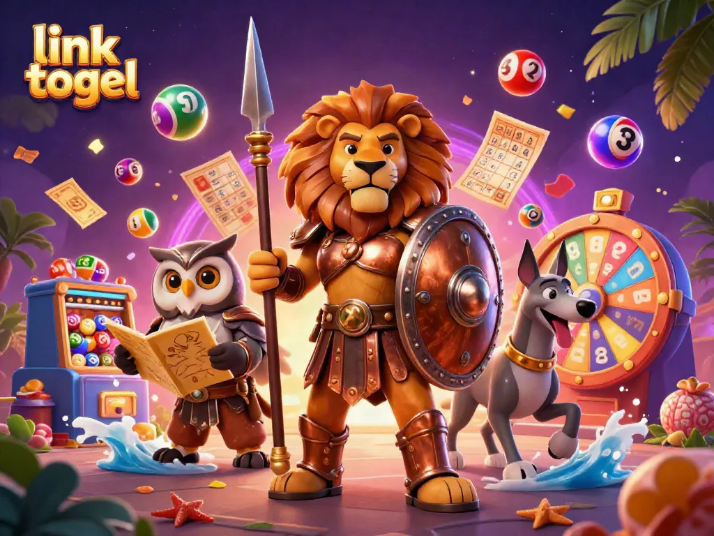 Bermain di link togel dengan semangat, dikelilingi bola lotere yang berwarna-warni.