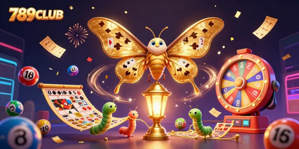 Experience the thrill of winning with vibrant elements in the 789CLUB casino illustration.