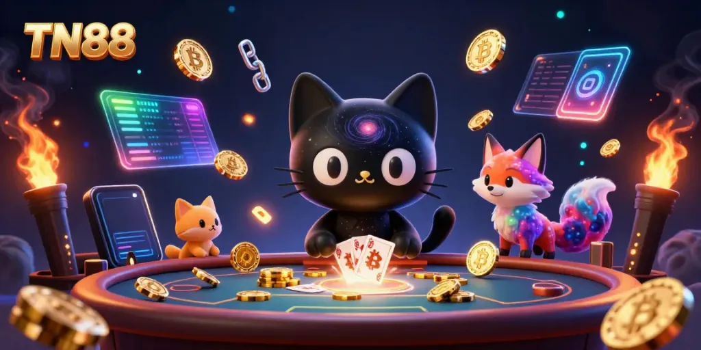 Engage with the thrilling TN88 casino experience featuring vibrant cosmic elements.