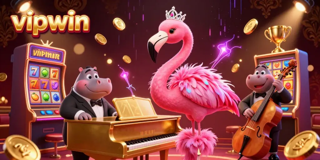Engage in vibrant vipwin casino experiences with lively characters and slot game elements.