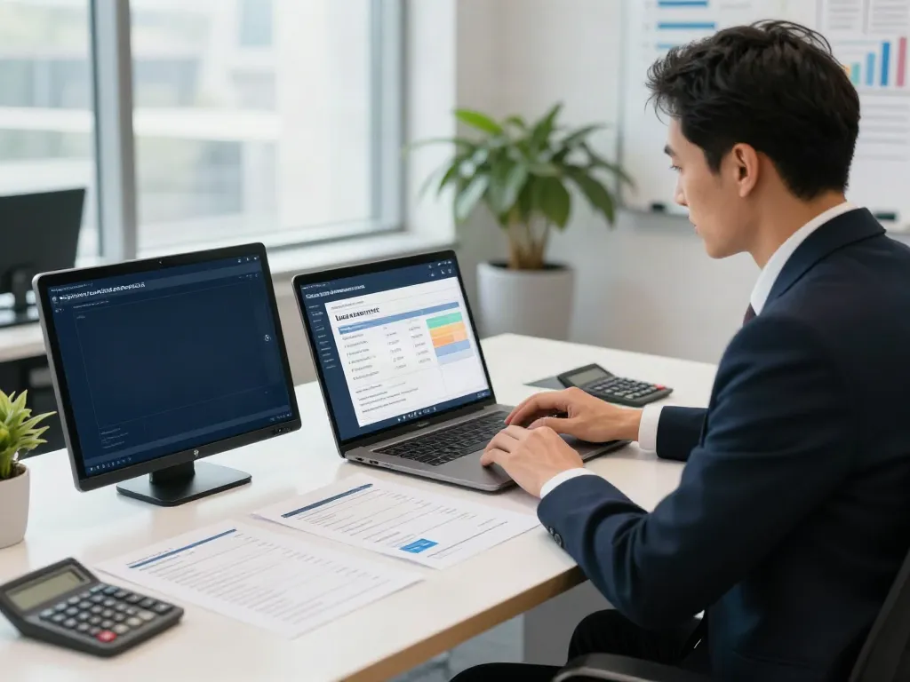 Financial advisor assisting clients with calgary.paydayloans-on.ca services in a modern office setting.