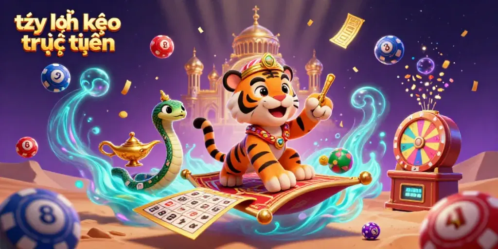 Experience dynamic moments in tỷ lệ kèo trực tuyến with colorful lottery elements and whimsical casino adventures.