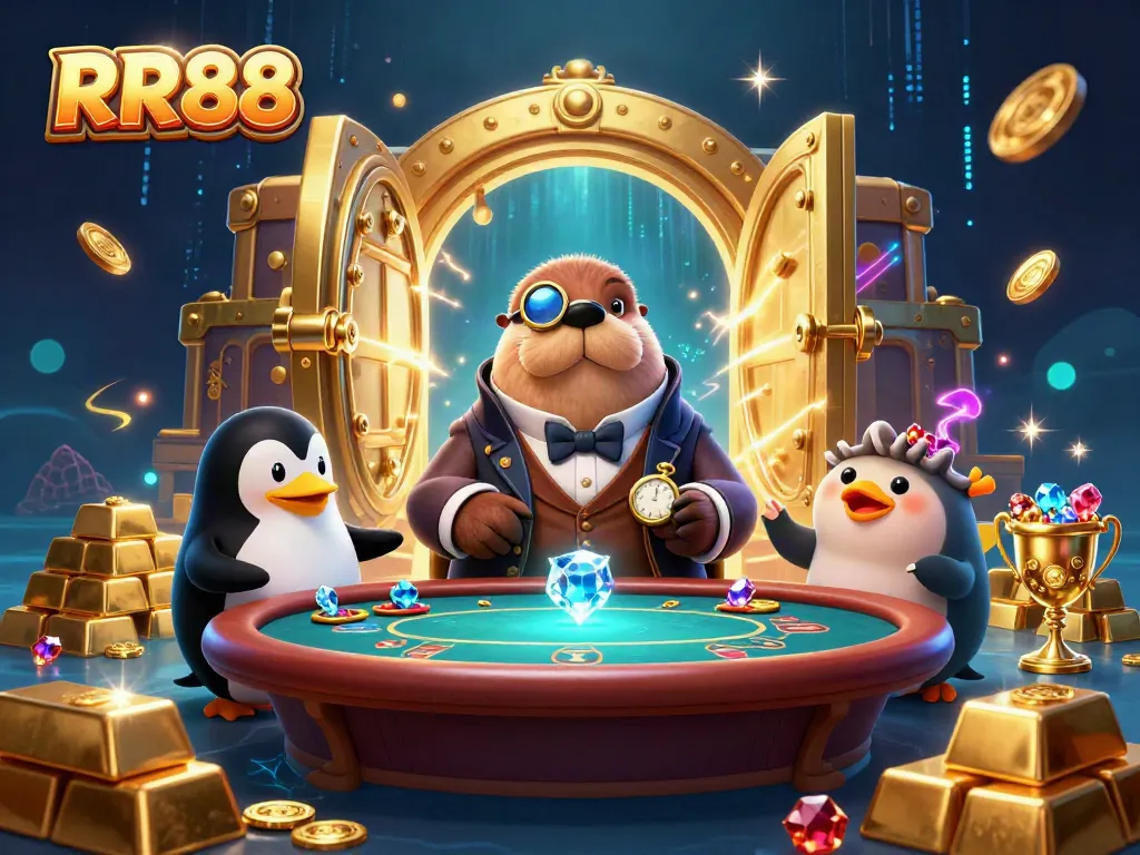 RR88 players engage in a lively underwater poker game with stunning visuals and dynamic elements