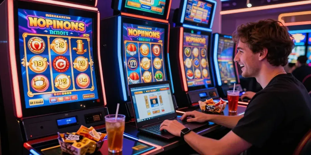 jerukbet user enjoying slot games in an engaging online casino environment