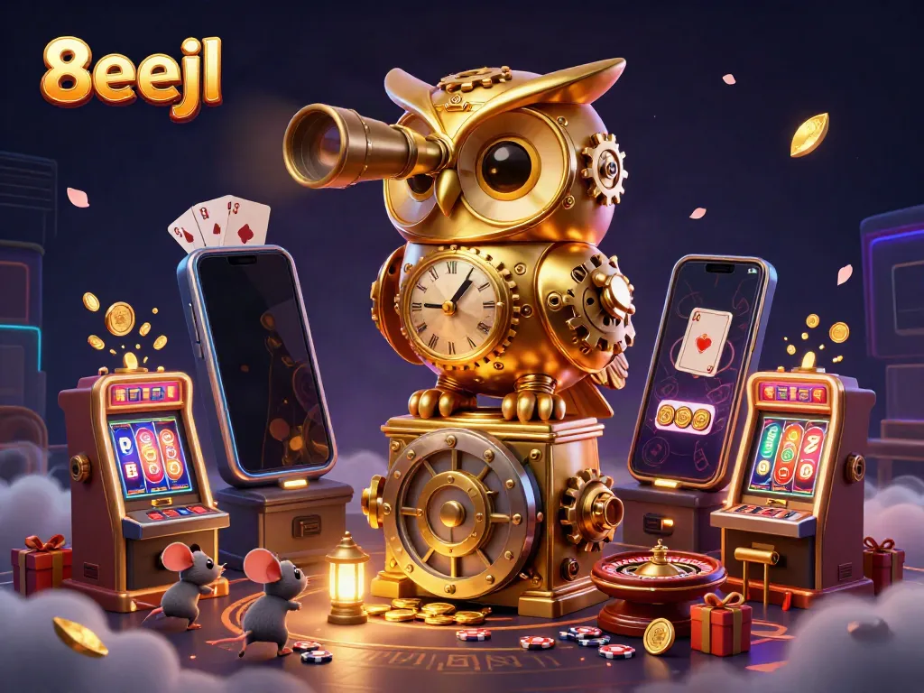 Experience thrilling wins with 8eejl as golden coins flow from powerful slot machines in a vibrant casino