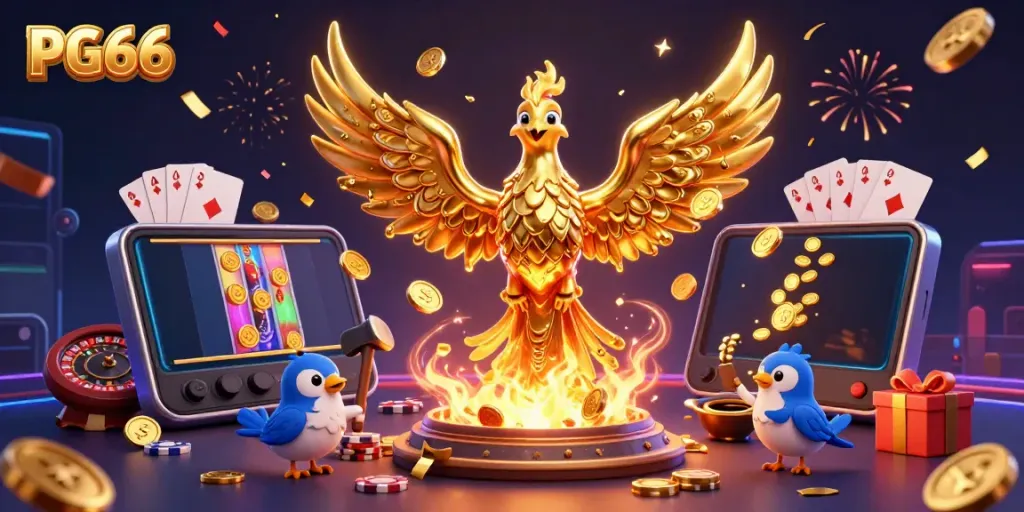 Experience thrilling gameplay with PG66, featuring golden phoenix and exciting casino games.