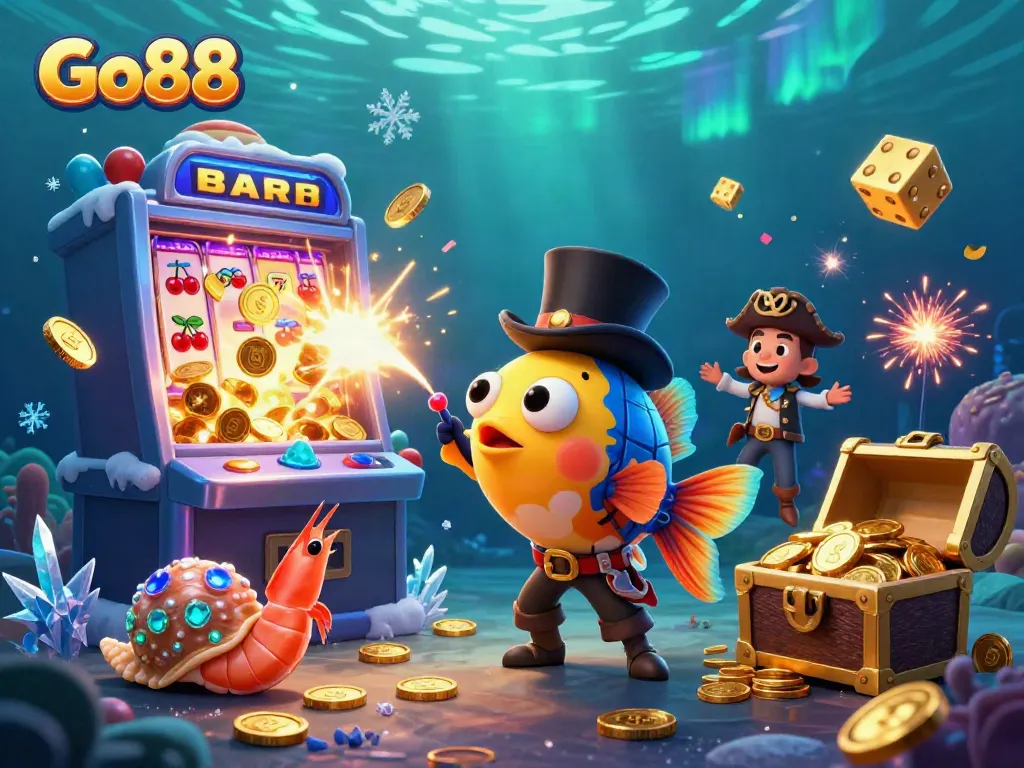 Engage in thrilling gaming at Go88 with dynamic slot action and enchanting underwater characters.