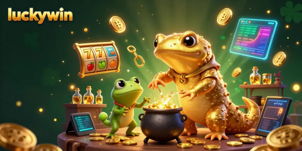 Experience the magical realm of luckywin with a vibrant, gold-filled casino adventure.