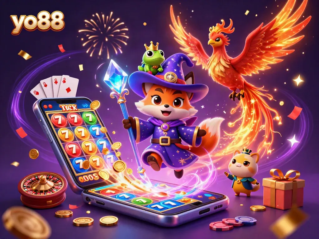 Experience thrilling gaming with yo88 in a vibrant 3D casino adventure featuring unique characters.