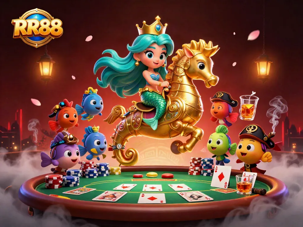 Experience thrilling gameplay at RR88 with a vibrant 3D casino scene full of excitement and energy.