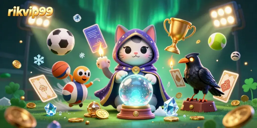Experience exciting sports betting with rikvip99 as mystical characters reveal winning strategies.