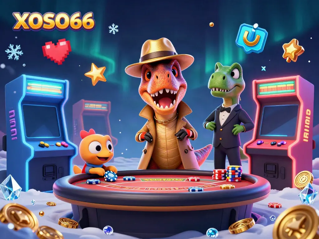XOSO66 velociraptor card counter at blackjack table with gaming elements, creating an engaging casino scene.