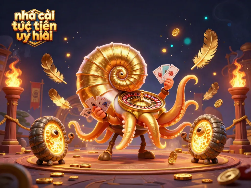 Engage with nhà cái trực tuyến uy tín through an enchanting casino scene, rich with vibrant elements.