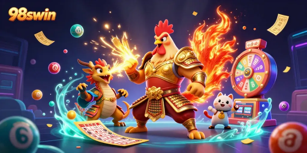 Engage in exciting games at 98swin, where the ultimate casino adventure begins with colorful elements and thrilling visuals.