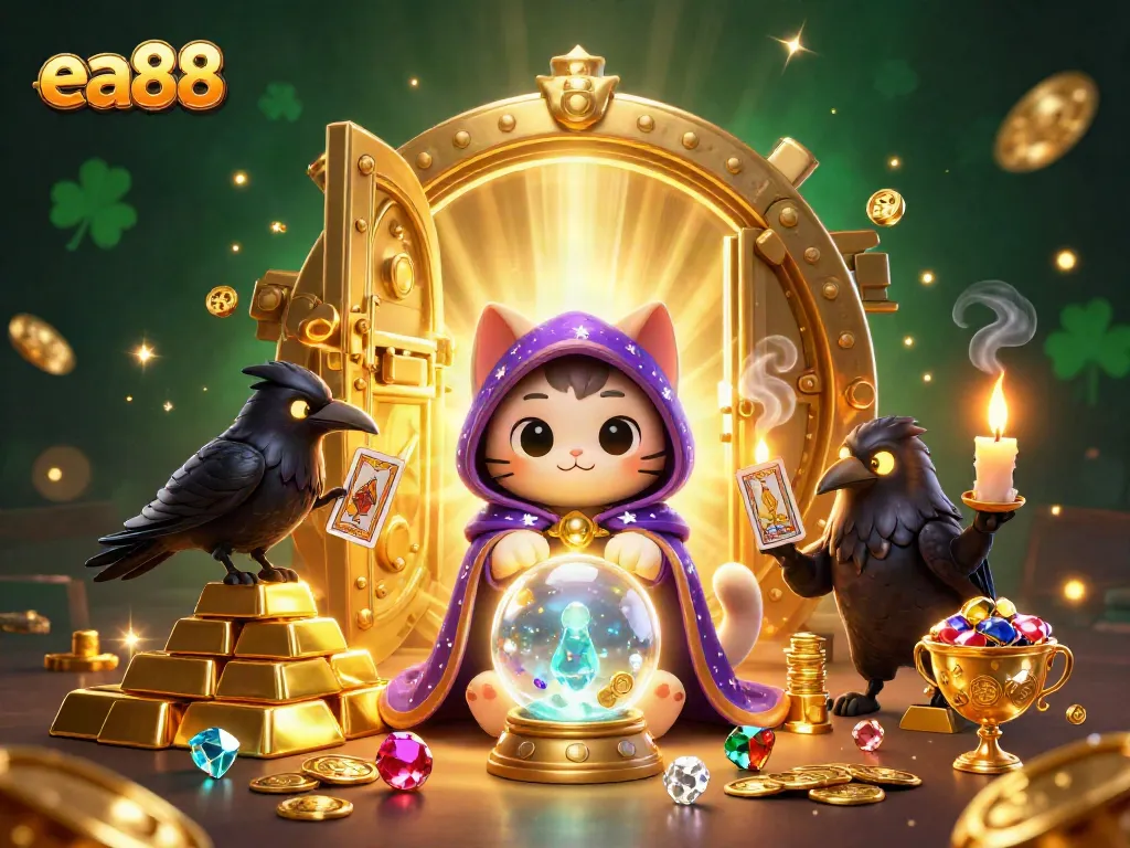 Experience thrilling moments at ea88 with this vibrant 3D casino scene packed with fortune and mystique.