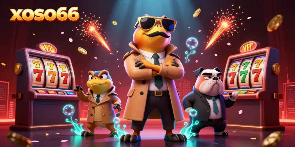 Play and win at xoso66 with raptors sneakily entering a casino for thrilling gaming.