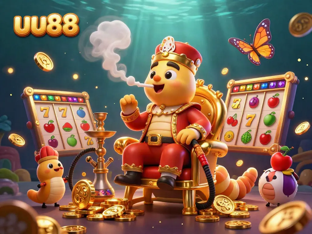 Experience the excitement of uu88 with our vibrant slots-themed casino illustration, showcasing dynamic characters and engaging elements.