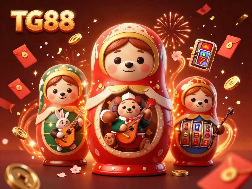 Join the excitement at TG88 with vibrant casino elements and characters celebrating in style.
