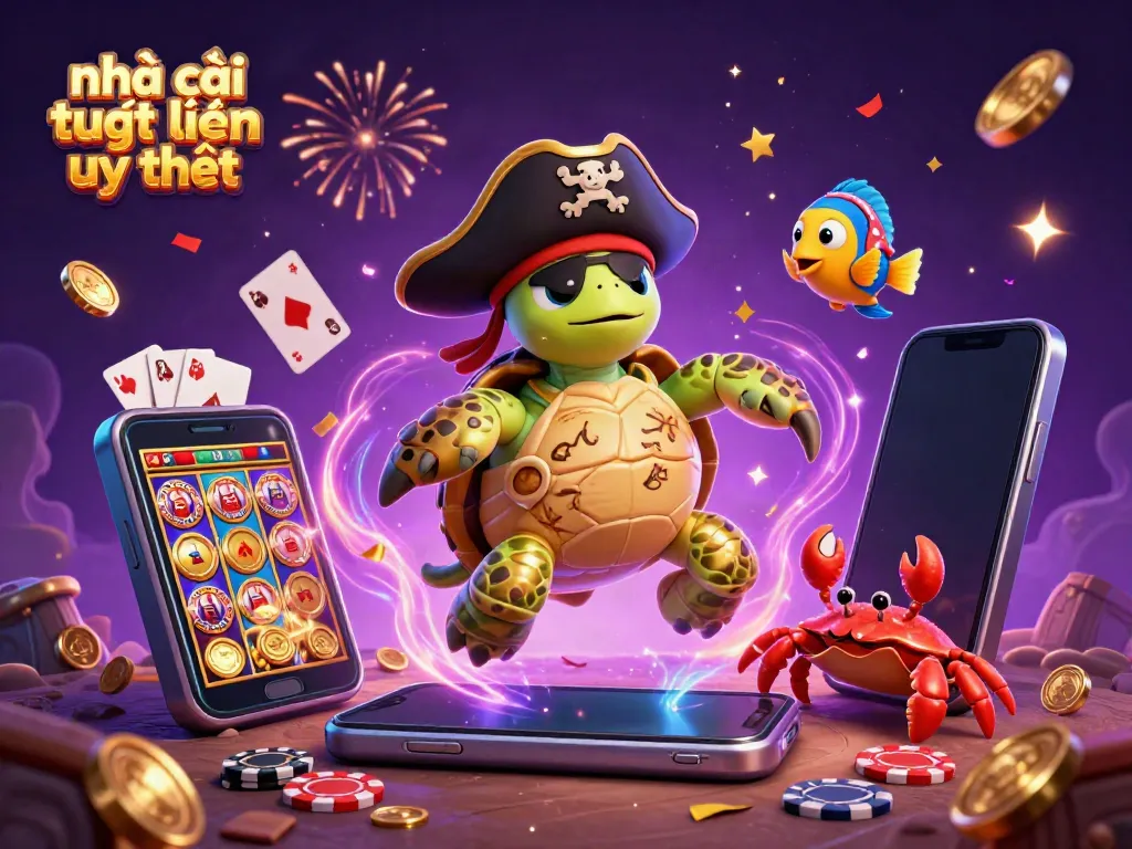 Experience excitement with nhà cái trực tuyến uy tín through a dynamic illustration filled with gaming excitement.