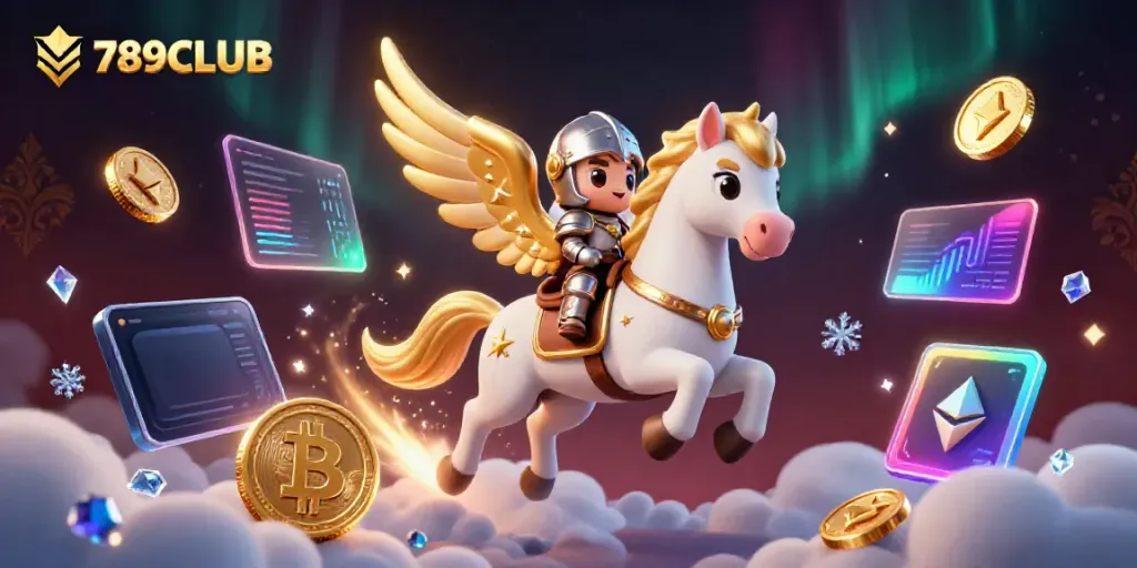 Experience thrills with 789CLUB's exciting gaming universe featuring a celestial horse ride.