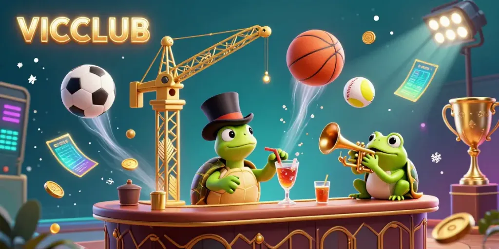 VICCLUB is an engaging casino scene with 3D elements, showcasing excitement and entertainment in gaming.