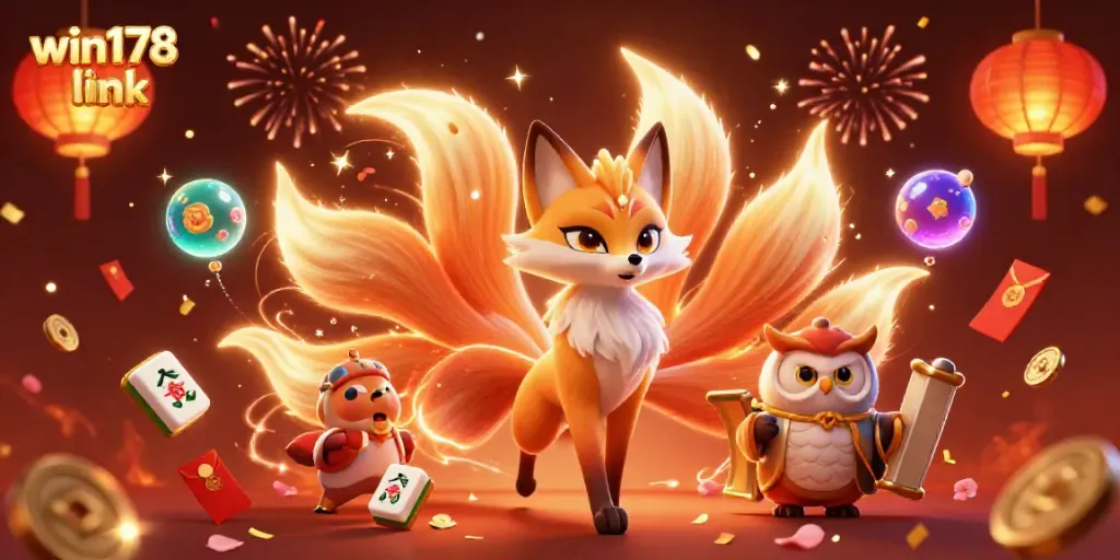 Experience the thrill of win178 link's vibrant casino environment with glowing spirits and festive decorations.