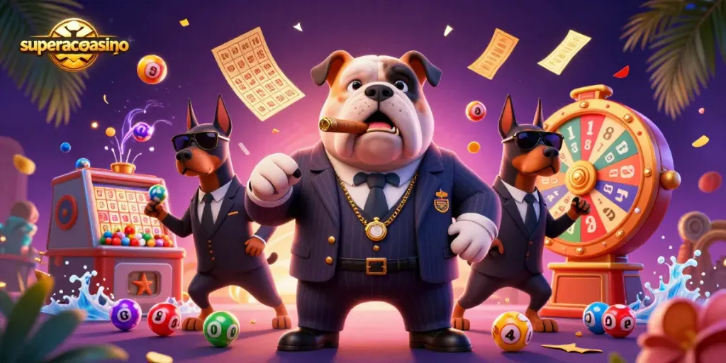 Experience superacecasino thrills with vibrant lottery elements and dynamic characters.