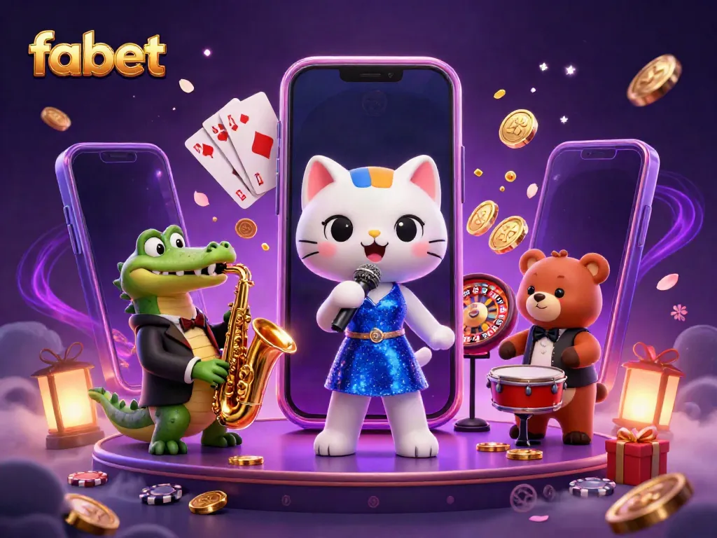 Experience winning thrills at fabet with lively characters and casino gaming elements.