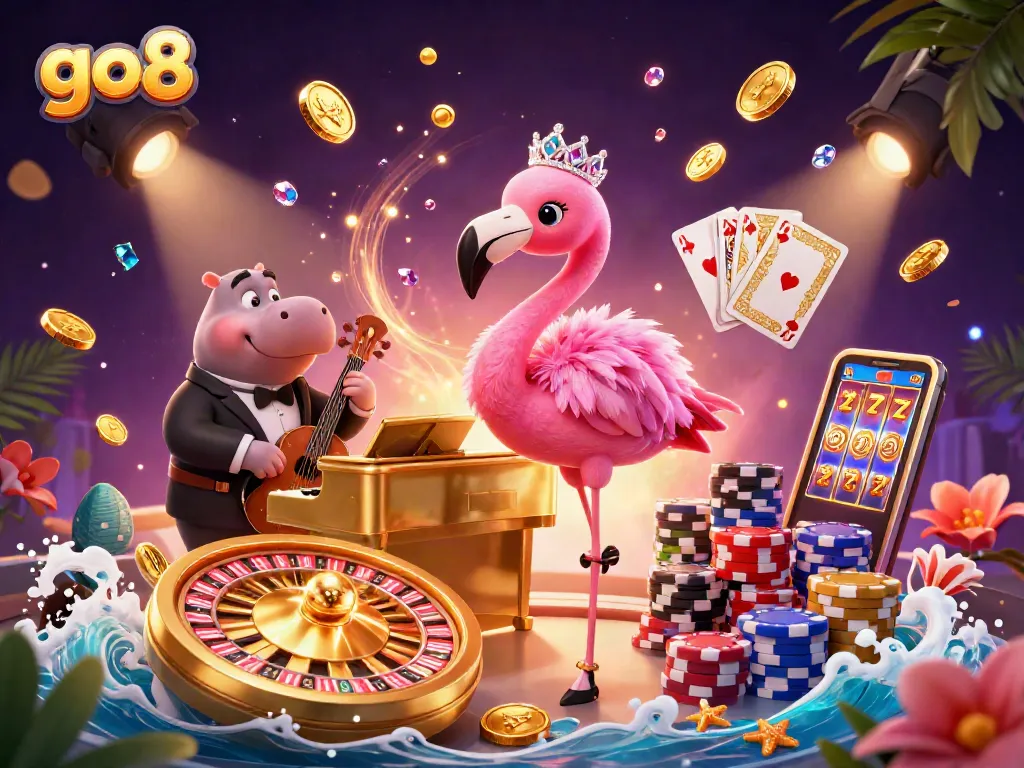 Experience thrilling gameplay at go8 with vibrant casino characters and dynamic gaming elements.