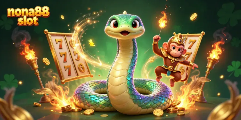 Engage with the thrill of nona88 slot featuring vibrant characters and dynamic 3D casino elements.